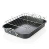 Hot Selling OEM Factory Stainless Steel Handles Roasting Pan With Flat Rack Non Stick Chicken Roaster Tray