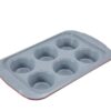 6 Cups Non Stick Round Paper Cup Cake Pan Carbon Steel Muffin Cake Mold