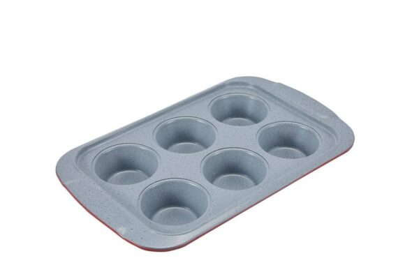6 Cups Non Stick Round Paper Cup Cake Pan Carbon Steel Muffin Cake Mold