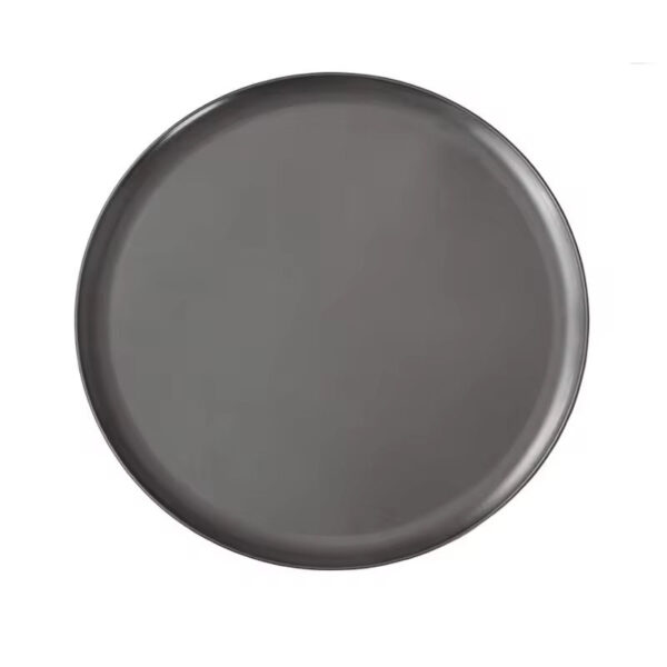 3 Pizza Tray with Anodized Surface Round Dark Gray Hard-coated Aluminum Alloy