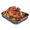 Hot Selling OEM Factory Stainless Steel Handles Roasting Pan With Flat Rack Non Stick Chicken Roaster Tray