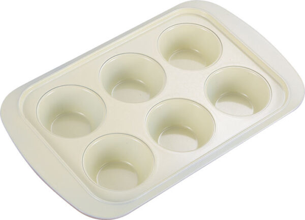 6 Cups Non Stick Round Paper Cup Cake Pan Carbon Steel Muffin Cake Mold