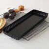 Non Stick Long Detachable Tray Baking Pan Carbon Steel French Bread Baking Pan with Holes Bakeware