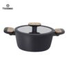 001 Premium Forged Aluminum Cookware Set with Wood-Look Handles – Nonstick, Durable, Factory Direct