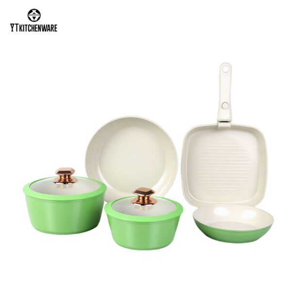 Fresh-Color Detachable Cookware Set — Pressure-Style Design, Food-Grade Ceramic Coating, Factory-Direct Pricing & Full OEM/ODM Support