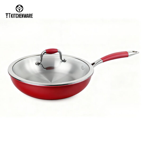 002 Popular Red Impress Stainless Steel Cookware Set with Culinary Edge: Durable, Stylish, and Ready for Every Meal
