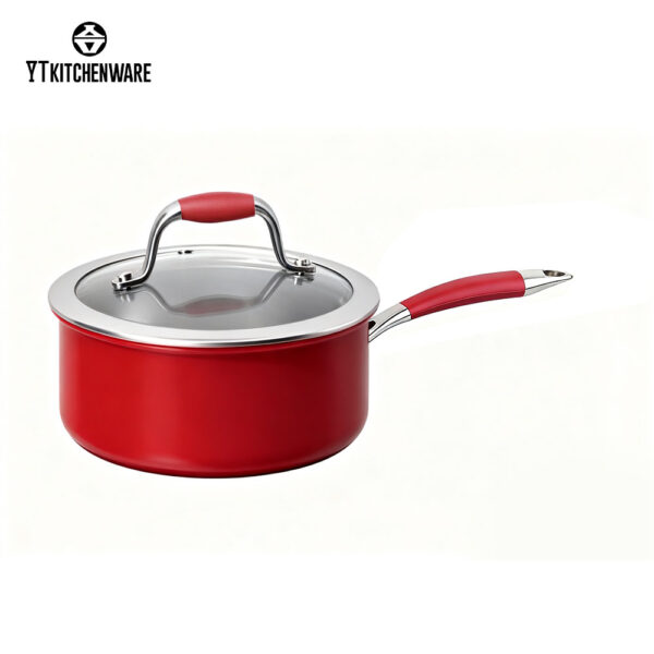 004 Popular Red Impress Stainless Steel Cookware Set with Culinary Edge: Durable, Stylish, and Ready for Every Meal