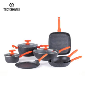 Popular Hot Sale Forged  Non-Stick Aluminum Cookware Set——Direct From Fictory,OEM&ODM Supported