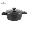 Hot Sell Black Non-Stick Aluminum Pan with Gold Accessories – Durable, Stylish & Easy to Clean