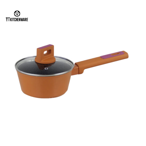 Factory Direct Sale Orange Non-Stick Aluminum Pan – LFGB Certified, Durable & Easy to Clean