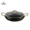 Premium Black & Gold Speckled Aluminum Bulginging Pot – Elegant & Durable Cookware for the Modern Kitchen