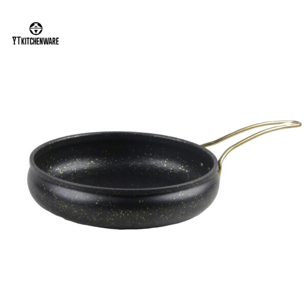 Premium Black & Gold Speckled Aluminum Bulginging Pot – Elegant & Durable Cookware for the Modern Kitchen