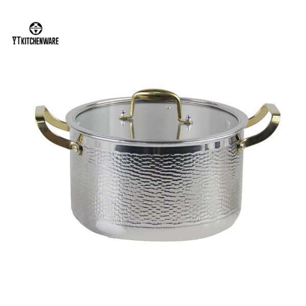 Hammered Stainless Steel Impress Cookware with Culinary Edges,Custom Logo Available