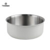 White Impress Culinary Edge Stainless Steel Pot with Detachable Handle – Space-Saving, Stylish & Convenient for Easy Storage