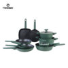 Eco-Friendly Non-Stick Green Cookware – Durable, Safe & Easy to Clean!