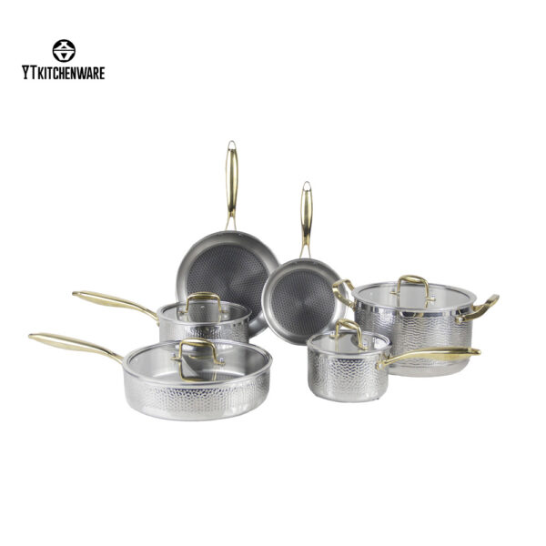 Hammered Stainless Steel Impress Cookware with Culinary Edges,Custom Logo Available