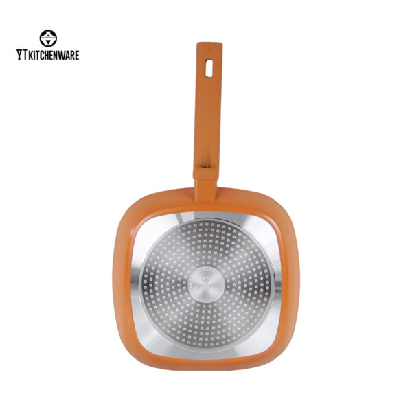 Factory Direct Sale Orange Non-Stick Aluminum Pan – LFGB Certified, Durable & Easy to Clean
