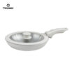 White Impress Culinary Edge Stainless Steel Pot with Detachable Handle – Space-Saving, Stylish & Convenient for Easy Storage