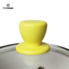 BY14 (66) 【Factory Direct】Bright Yellow Pressure-Like Cookware Set – Cook, Simmer & Fry Faster! Non-Stick, Easy-Clean for Daily Home Meals