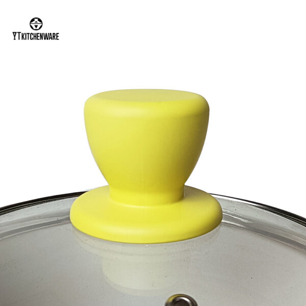 BY14 (66) 【Factory Direct】Bright Yellow Pressure-Like Cookware Set – Cook, Simmer & Fry Faster! Non-Stick, Easy-Clean for Daily Home Meals