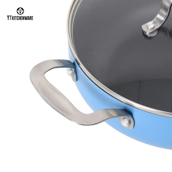 Durable Aluminum Pots & Pans with Stainless Handles – Quick Heat, Modern Look, Home-Ready