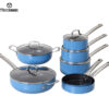 Durable Aluminum Pots & Pans with Stainless Handles – Quick Heat, Modern Look, Home-Ready