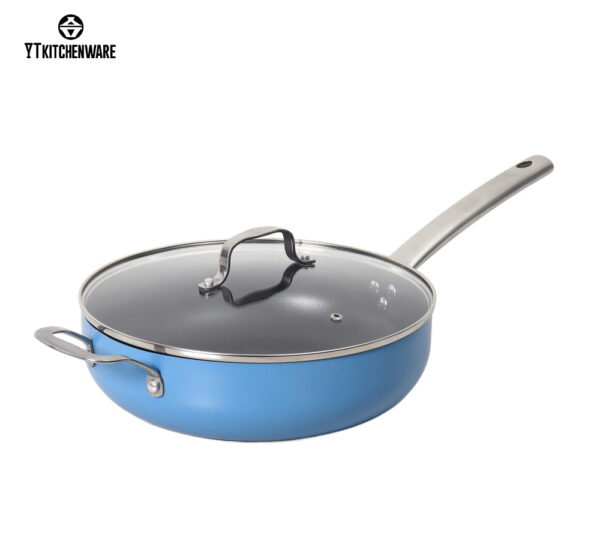 Durable Aluminum Pots & Pans with Stainless Handles – Quick Heat, Modern Look, Home-Ready