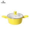 BY2514 (7) 【Factory Direct】Bright Yellow Pressure-Like Cookware Set – Cook, Simmer & Fry Faster! Non-Stick, Easy-Clean for Daily Home Meals