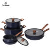 Black Rolled-Edge Cookware Set – Fry, Simmer & Sear All in One! Non-Stick, Easy-Clean & Durable for Daily Family Meals