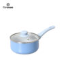 Easy-Cooking Blue Aluminum Cookware – Quick Heat-Up, Nonstick Inside, Home-Friendly Design