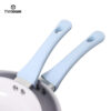 Easy-Cooking Blue Aluminum Cookware – Quick Heat-Up, Nonstick Inside, Home-Friendly Design