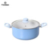 Easy-Cooking Blue Aluminum Cookware – Quick Heat-Up, Nonstick Inside, Home-Friendly Design