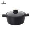 Black Forged-Aluminum Cookware Set – Durable Build, Quick Heating, Premium Nonstick Coating