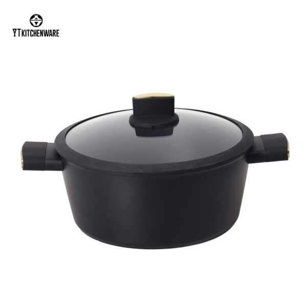 Black Forged-Aluminum Cookware Set – Durable Build, Quick Heating, Premium Nonstick Coating