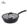 Sleek Black Non-Stick Aluminum Cookware Set: Durable Craft, Comfort Handles & Factory-Direct Deals