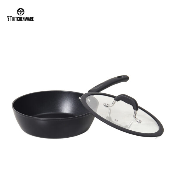 Sleek Black Non-Stick Aluminum Cookware Set: Durable Craft, Comfort Handles & Factory-Direct Deals