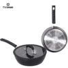 Sleek Black Non-Stick Aluminum Cookware Set: Durable Craft, Comfort Handles & Factory-Direct Deals