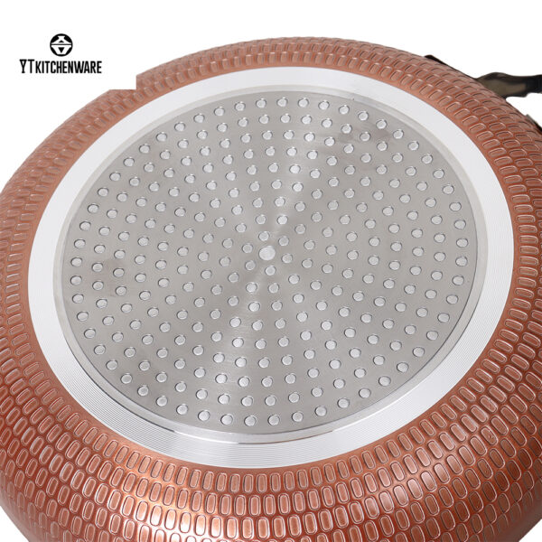 BY2533 (8) Premium Impressed Yukihira Cookware Set – Aluminum Body, Nonstick Coating & Elegant Hammered Finish