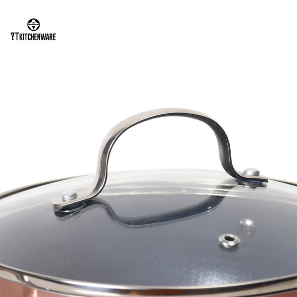 BY2533 (9) Premium Impressed Yukihira Cookware Set – Aluminum Body, Nonstick Coating & Elegant Hammered Finish