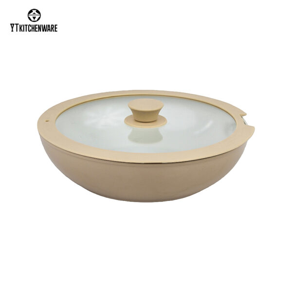 Non-Stick Yellow Cookware with Detachable Handle - Oven-Safe & Easy to Clean,Factory Direct Sale