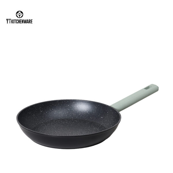 by2537 (11) Factory-Direct Forged Aluminum Cookware Set – Color Silicone Handles, Certified Nonstick Coating, Ready for Global Markets