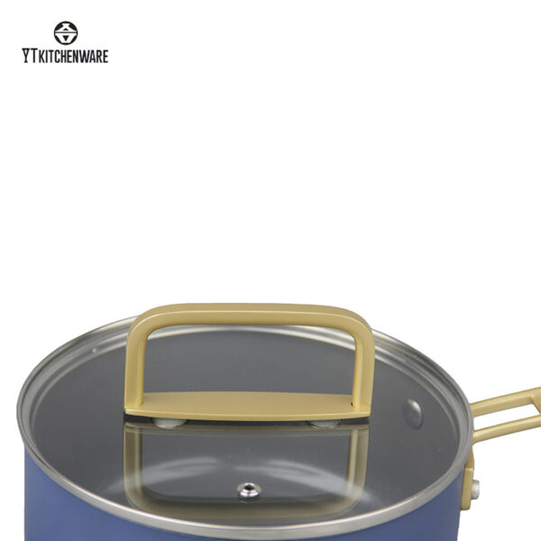 Nonstick Aluminum Cookware Set with Glass Lids & Metal Handles | Premium Pots & Pans for Home & Wholesale