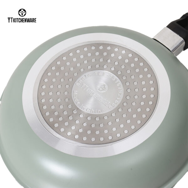 Sage Green Impress Culinary Edge Aluminum Cookware Set: Non-Stick, Glass Lids, Heat-Resistant Handles (Factory Direct)