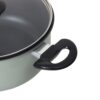 Sage Green Impress Culinary Edge Aluminum Cookware Set: Non-Stick, Glass Lids, Heat-Resistant Handles (Factory Direct)