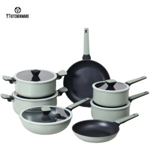 Premium Non-Stick Aluminum Cookware Set with Lids | Factory Direct Kitchen Pots & Pans by YT Kitchenware