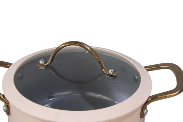 Elegant Cream & Non-Stick Core Heat-Resistant Aluminum Cookware Collection