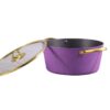 Elegant Ribbed Aluminum Nonstick Cookware Set with Luxury Gold Handles – Factory Direct Supply