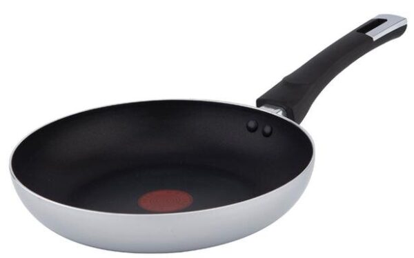 Sleek Silver Thermo-Spot Stretched Cookware Set with Heat-Resistant Ergonomic Handles