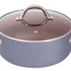Vintage Bronze Lined & Slate Gray Forged Cookware Collection with Durable Stainless Steel Handles & Multi-Purpose Baking