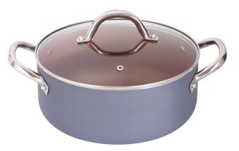 Vintage Bronze Lined & Slate Gray Forged Cookware Collection with Durable Stainless Steel Handles & Multi-Purpose Baking